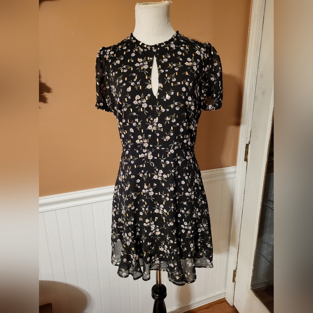 🎀 Francesca's Miami Navy Floral Dress